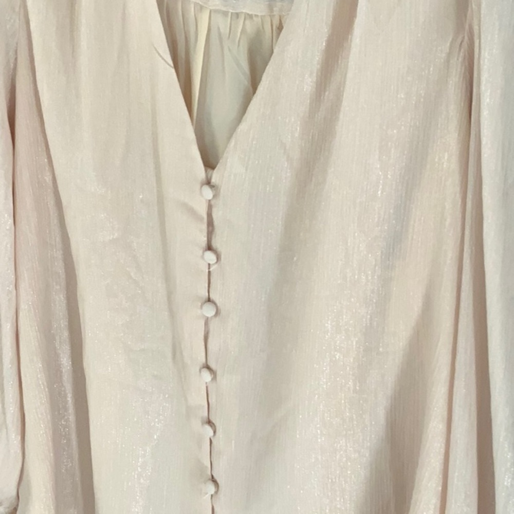 1. State Ivory Button-Front Blouse - Picture 5 of 8